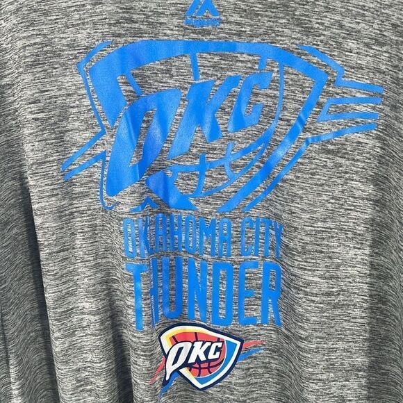 🏀 OKLAHOMA CITY THUNDER NBA Polyester Pullover Long Sleeve Dri-Fit T-Shirt Sz L - Picture 3 of 7